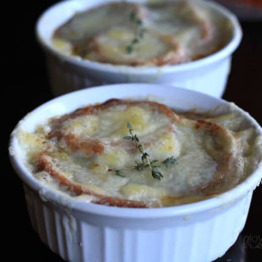French Onion Soup Baked in a Pumpkin #frenchonion #soup #recipes #pumpkin