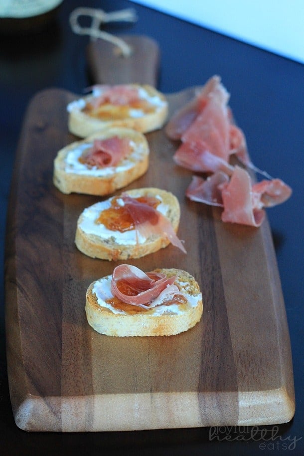 Prosciutto Fig Goat Cheese Crostini 1