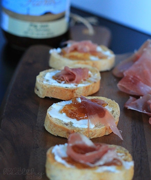 Proscuitto Fig Goat Cheese Crostini 5