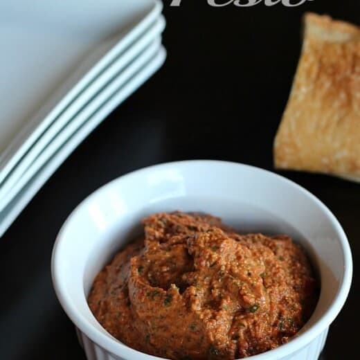 Roasted Red Pepper Pesto #redpepper #pesto #homemade