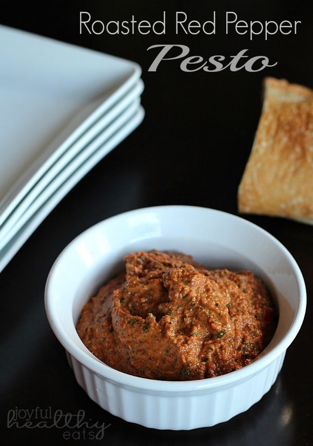 Roasted Red Pepper Pesto #redpepper #pesto #homemade