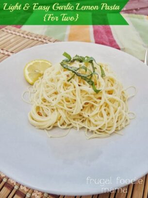 Image of a Light & Easy Garlic Lemon Spaghetti Dish For Two