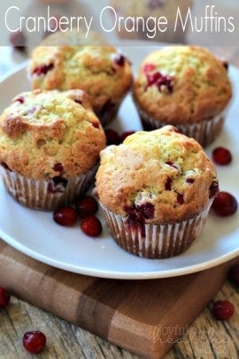 Cranberry Orange Muffins #cranberry #muffins #breakfast #orange #holiday