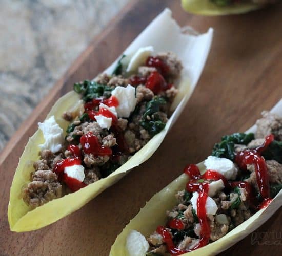 Lamb Endive with Cherry Balsamic Sauce #appetizer #lamb #endive #balsamic