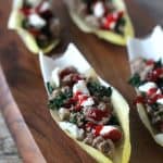 Lamb Endives with Cherry Balsamic Sauce #appetizer #lamb #endive #balsamic