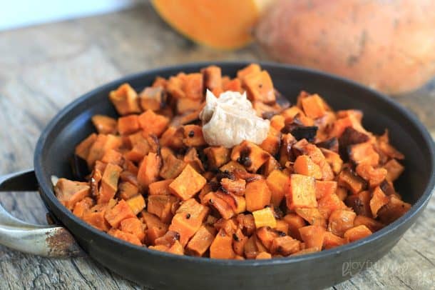 Sweet Potato Butternut Squash Hash #sweetpotato #holiday #sidedish #hash