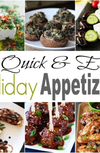 15 Quick & Easy Holiday Appetizers #appetizers #holidays #starters #newyears #recipes