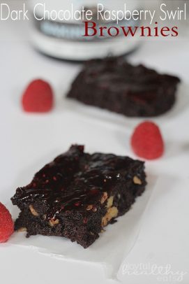 Image of Dark Chocolate Raspberry Swirl Brownies