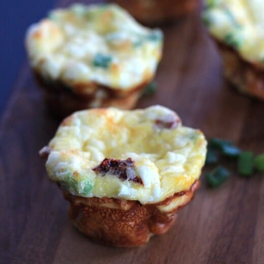 Mini Pancetta Goat Cheese Frittatas #pancetta #frittata #mini #breakfast #holiday #recipes