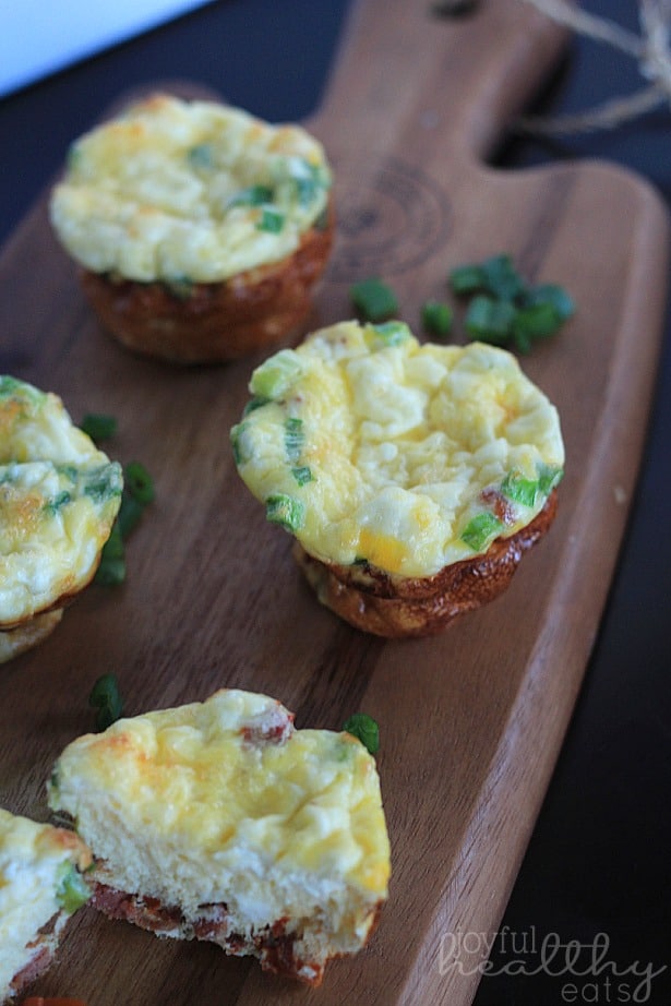 Mini Pancetta Goat Cheese Frittatas 6