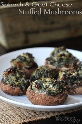 Spinach & Goat Cheese Stuffed Mushrooms 2
