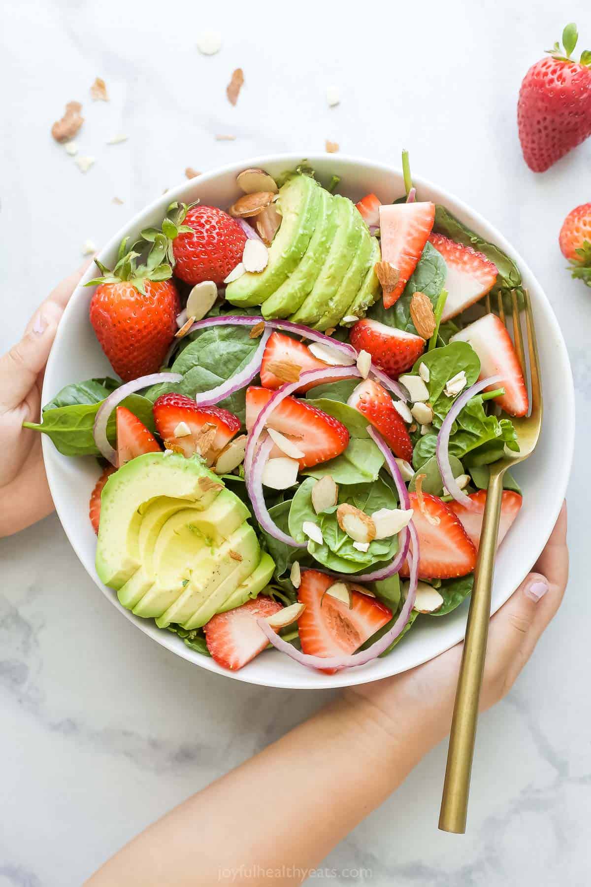 Assembled salad in a bowl.