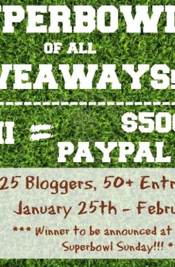 Giveaway Logo for the PayPal Super Bowl giveaway.