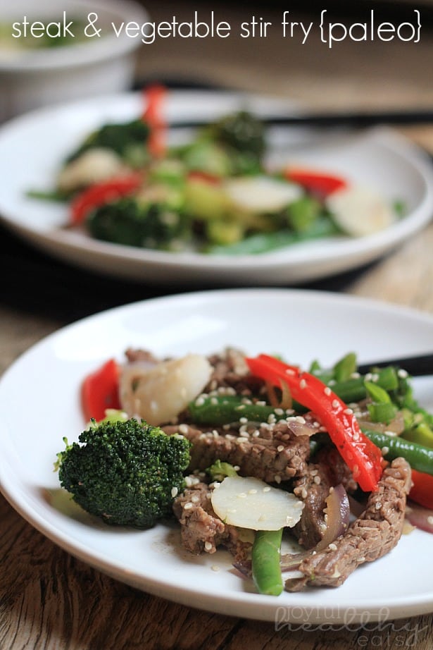 Steak and Vegetable Stir fry #Paleo #cleaneating #steak #vegetables #asianfood 