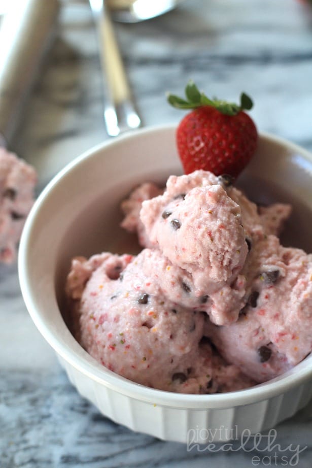 Strawberry Orange Ice Cream with Chocolate Chips 2