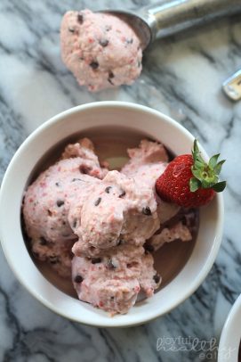 Image of Strawberry Orange Ice Cream with Chocolate Chips