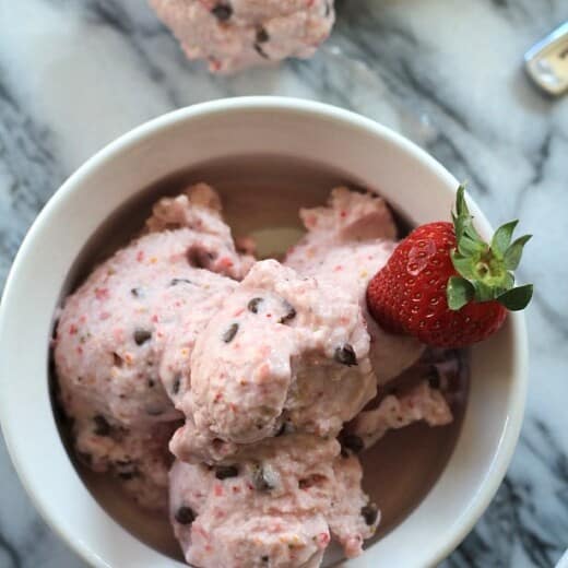 Image of Strawberry Orange Ice Cream with Chocolate Chips