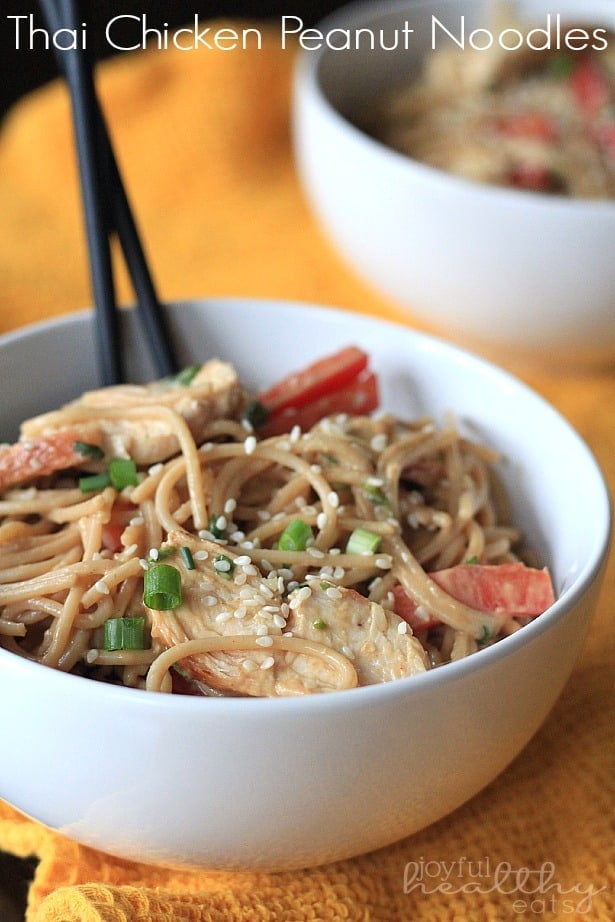 Thai Chicken Peanut Noodles #peanut #thaifood #pastarecipes #chicken #maindish 