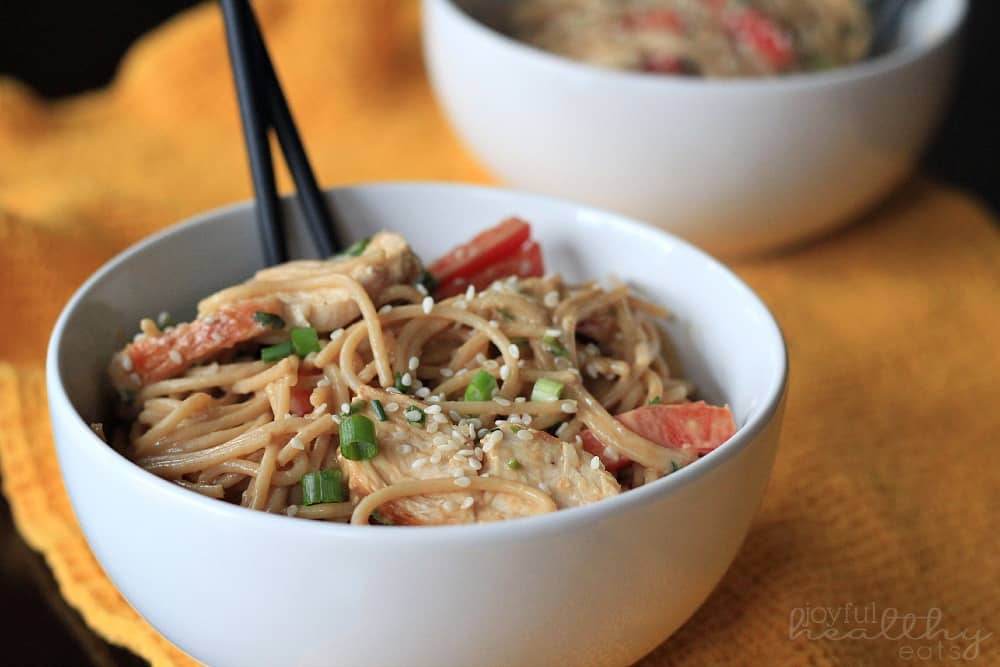 Thai Chicken Peanut Noodles #peanut #thaifood #pastarecipes #chicken #maindish