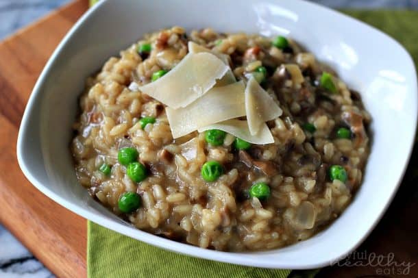 Wild Mushroom Risotto with Peas 2