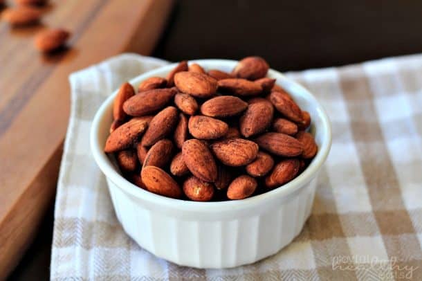 Cinnamon Toasted Almonds in a ramekin