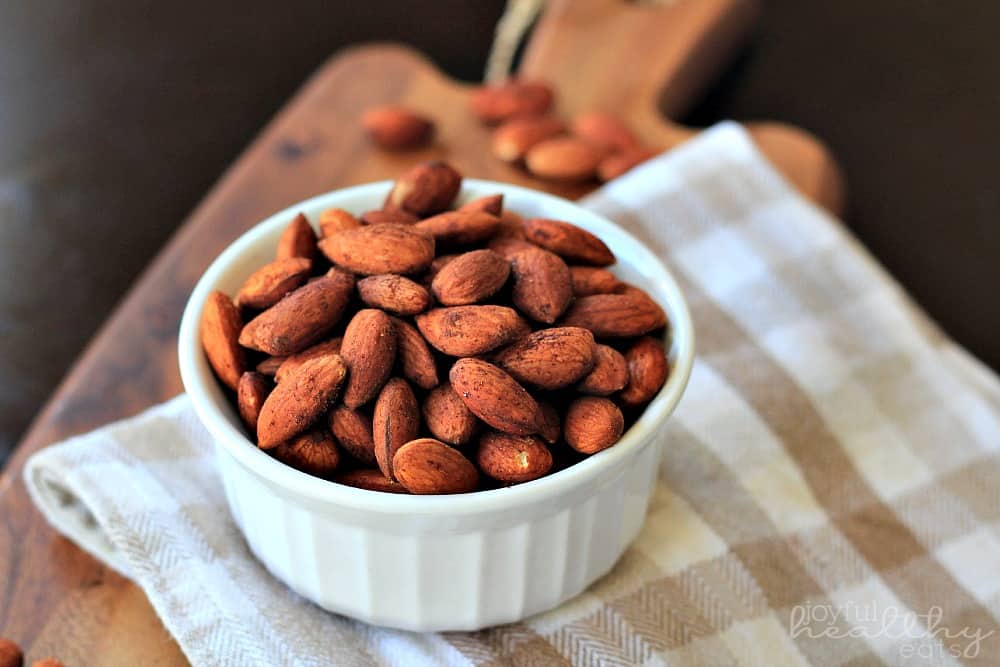 Cinnamon Toasted Almonds in a ramekin