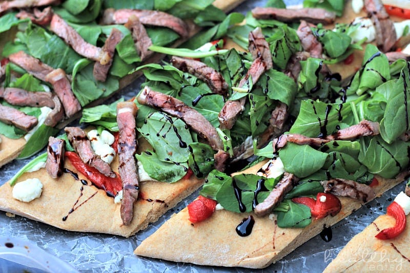 Homemade Pizza with Steak & a Balsamic Reduction Recipe