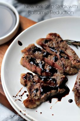 Image of New York Strip Steak with Balsamic Reduction