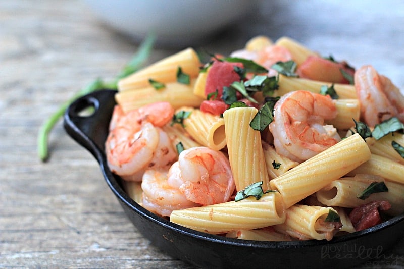 Spicy Shrimp Pasta #pasta #shrimp #seafood #spicy #healthy #light