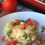 Chicken Suizas Enchilada on a plate Casserole 5