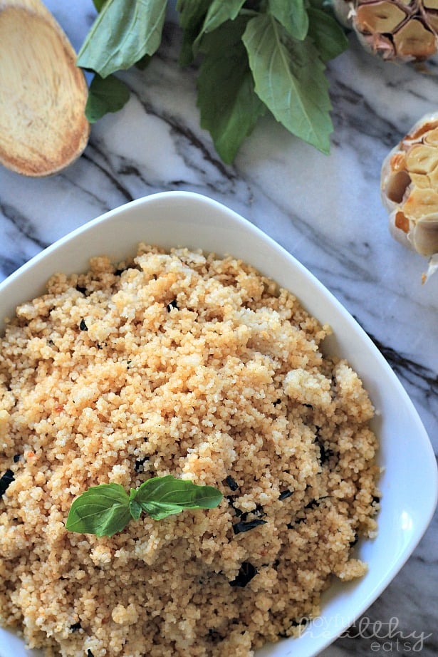 Image of Roasted Garlic & Herb Whole Wheat Couscous From Above