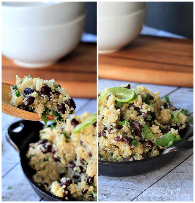 Cilantro Lime Quinoa with Black Beans #quinoa #glutenfree #mexicanfood #cincodemayo #cilantrolime