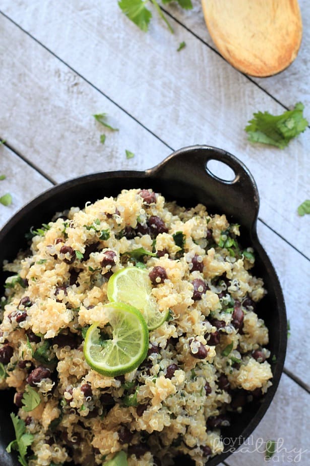 Cilantro Lime Quinoa with Black Beans #quinoa #glutenfree #mexicanfood #cincodemayo #cilantrolime