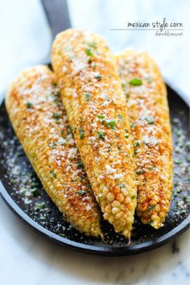 Mexican Street Corn on a plate