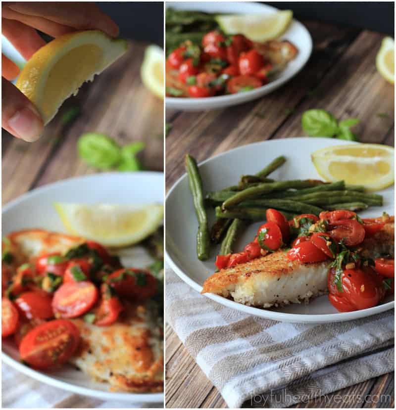 Panco Crusted Tilapia with Tomato Basil Sauce #fish #fresh #healthy #ad #lifeforless #pmedia