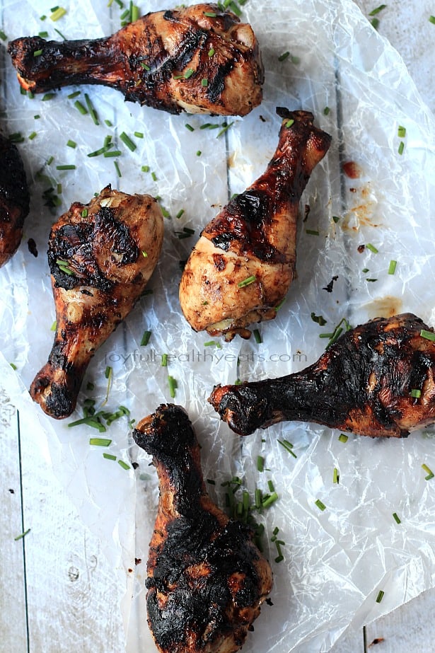 Sweet Savory Balsamic Glazed Grilled Chicken ... these are to die for! | www.joyfulhealthyeats.com #paleo #glutenfree