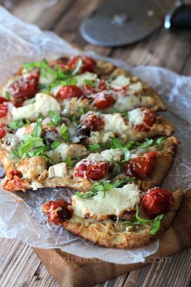 Grilled homemade caprese pizza