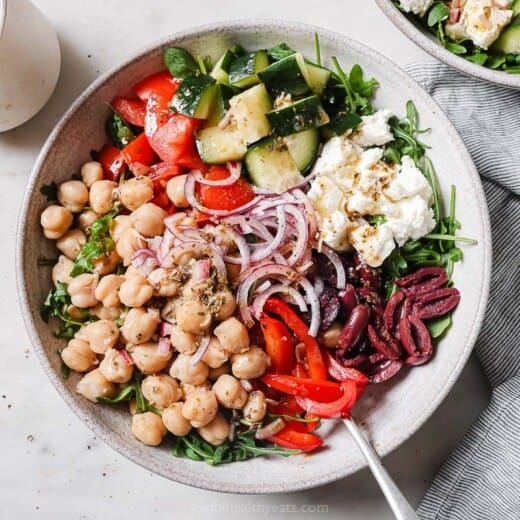 Mediterranean Salad Recipe | Joyful Healthy Eats