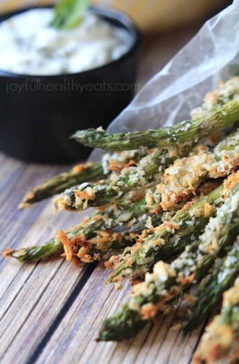 Baked Asparagus Fries with Lemon Herb Aioli