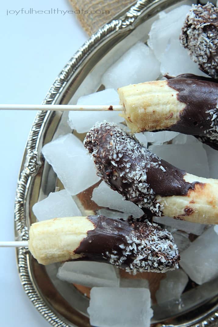 Cool down this summer with these healthy Chocolate Peanut Butter Popsicles with Coconut | www.joyfulhealthyeats .com