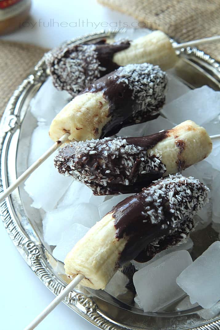 Cool down this summer with these healthy Chocolate Peanut Butter Popsicles with Coconut | www.joyfulhealthyeats .com