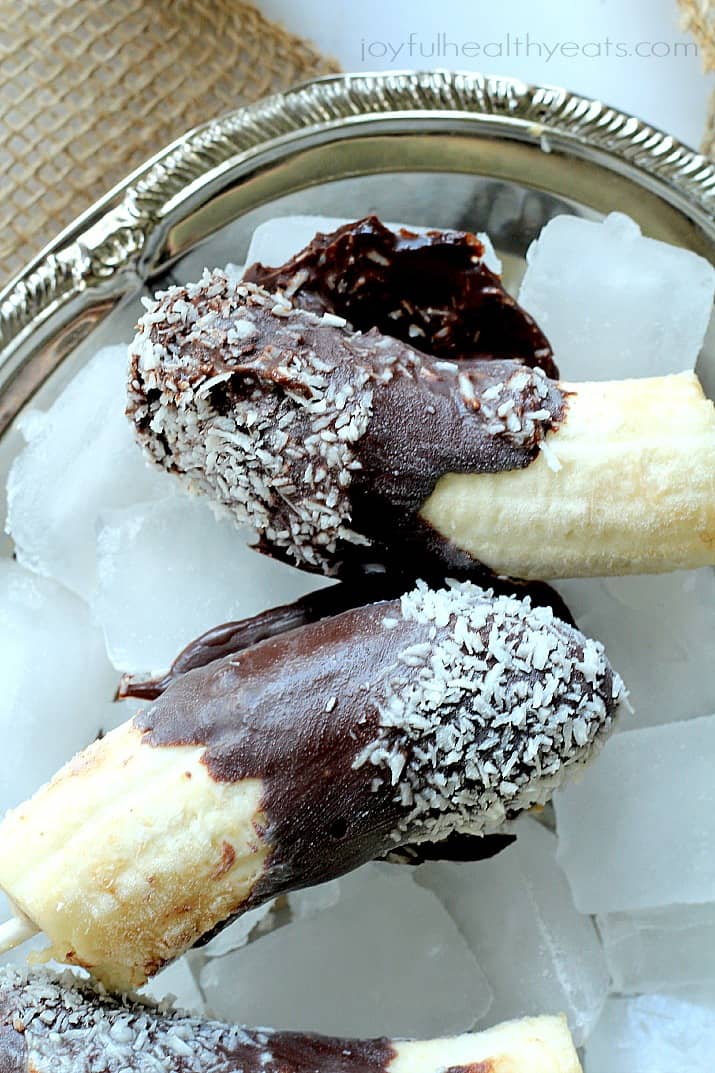 Cool down this summer with these healthy Chocolate Peanut Butter Popsicles with Coconut | www.joyfulhealthyeats .com