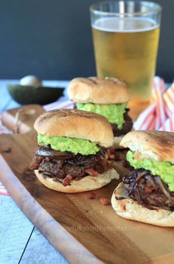 Mouthwatering Gourmet "Cowboy" Slider , ah-mazing! | www.joyfulhealthyeats.com #burgers