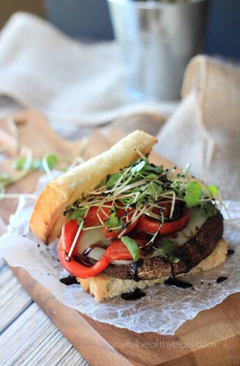 Grilled Portobello Burger with Balsamic Reduction