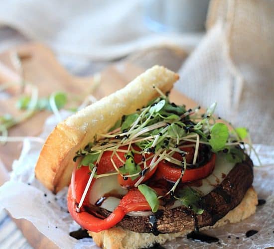 Grilled Portobello Burger with Balsamic Reduction
