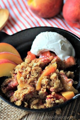 Raspberry Peach Cobbler with Oatmeal Pecan Crumble_7