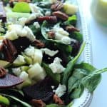 Goat Cheese Asian Pear & Beet Salad with Honey Mustard Vinaigrette | www.joyfulhealthyeats.com #glutenfree #vegetarian #30minutemeal