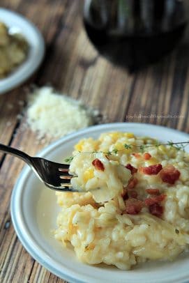 Image of Creamy Leek Risotto with Salted Pancetta