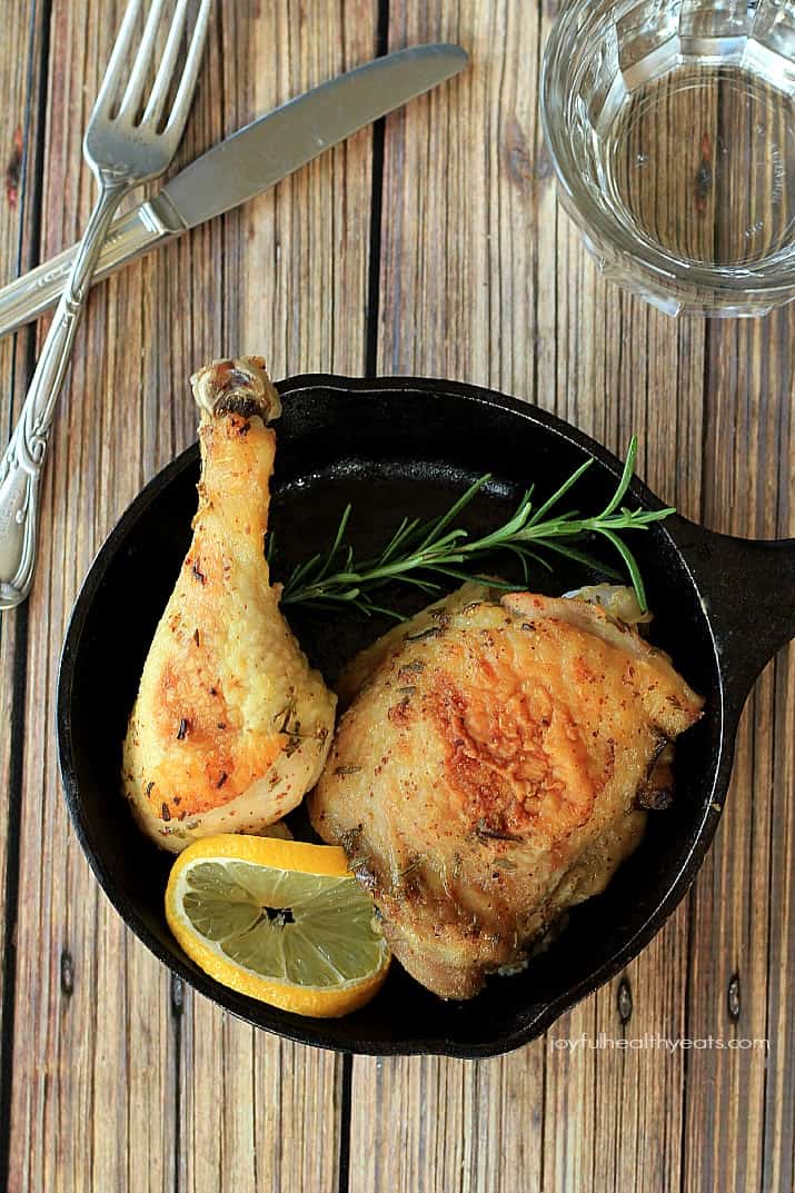 Lemon Rosemary Baked Chicken, full of fresh flavors and done in minutes! | www.joyfulhealthyeats.com