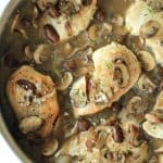 Pan Seared Chicken with a Wild Mushroom Thyme Sauce, one word... amazingness! | www.joyfulhealthyeats.com #paleo #glutenfree